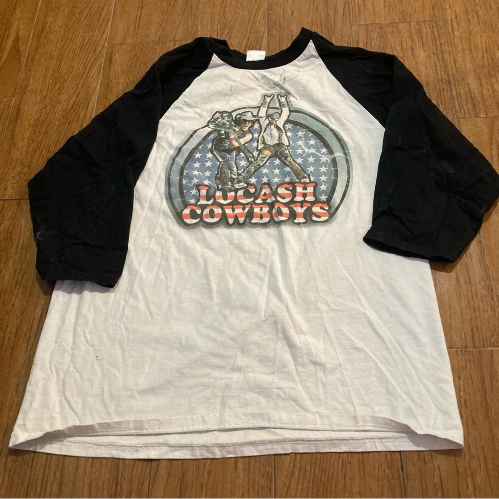Signed Lucash Cowboys Baseball Ringer Graphic Cotton T-Shirt